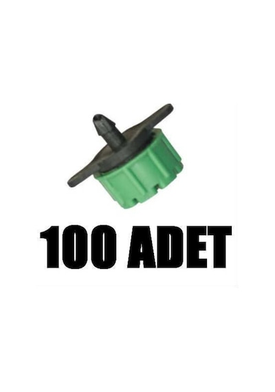 100 Adet Debi Ayarlı Büyük Meme Damla Sulama Borusu Damlatıcısı