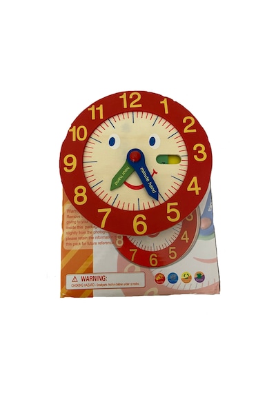 Eğitici Ahşap Oyuncak Saat Gülen Yüzlü Digital Clock