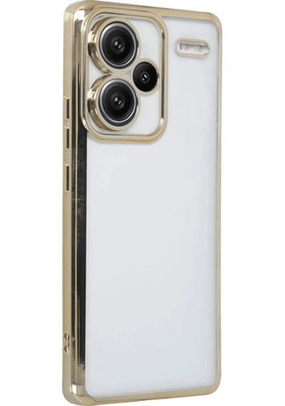 Xiaomi Redmi Note 13 Pro Plus Kılıf Kamera Korumalı Lensli Silikon - Gold