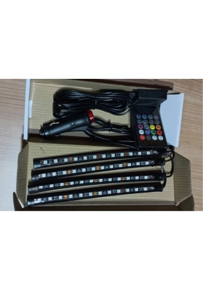 Araç İçi Ambiyans Rgb Ayak Altı Led Sese Duyarlı Animasyonlu 12 Çip. 1