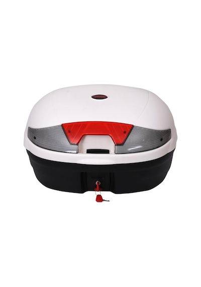 Motosiklet Çantası Arka Motosiklet Bagajı Topcase Kuyruk Çantası Kilitlenebilir Universal Cv46 Beyaz Diğer