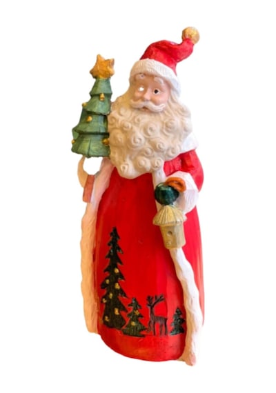 Fenerli Çam Ağaçlı Noel Baba Dekor Hs691-1