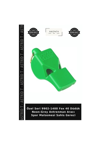 Özel Seri 9902-1400 Fox 40 Düdük Neon-grey Antrenman Aracı Spor Malzemesi Sahis Gereci