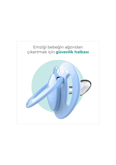 Mamajoo Ortodontik Emzik Seti 0 Ay+ Powder Blue | İkili, Silikon, Damaklı | Sterilizasyon & Saklama Kabı