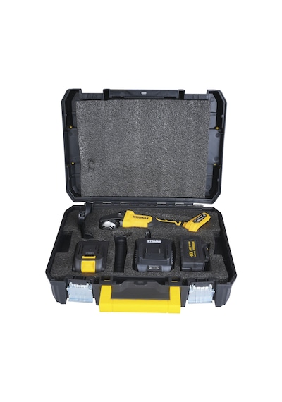 Rtrmax RTS5050 Şarjlı Avuç Taşlama Makinası Kömürsüz 125mm 8.500 Rpm 2x4 Ah 20V Çift Akü S-Lion