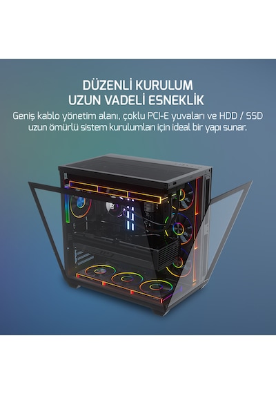 Gamepower Warcry Ravora 7xargb Fan 750w 80+ Bronze Micro-atx Gaming Oyuncu Kasa