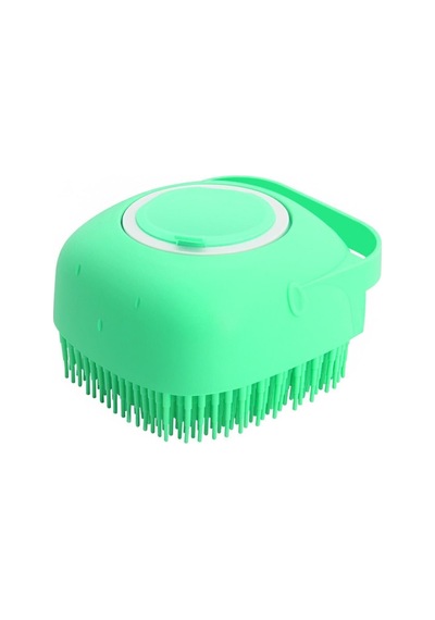 Turkuaz Şampuan Hazneli Silikon Peeling Duş Fırçası