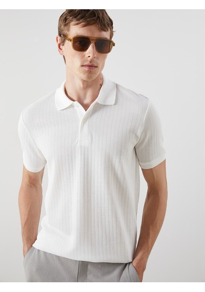 Lcw Vision Bej Polo Yaka Pike Erkek Tişört