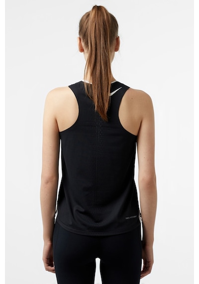 Nike Dri Fit Adv Aeroswift Singlet Womens Tank Kadın Reflektörlü Koşu Antreman Atleti Siyah