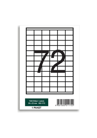 Herboy Hb-1172 35 X 23 Mm A4 Laser Etiket 100 Adet