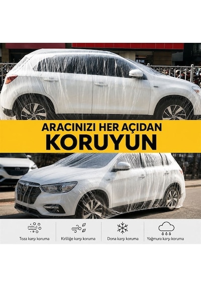 Sn-38878 Xl Beden Pe Araç Örtüsü 4.8x7.5 Metre Dört Mevsim Dayanıklı Su Geçirmez Ve Uv Korumalı Branda Diğer