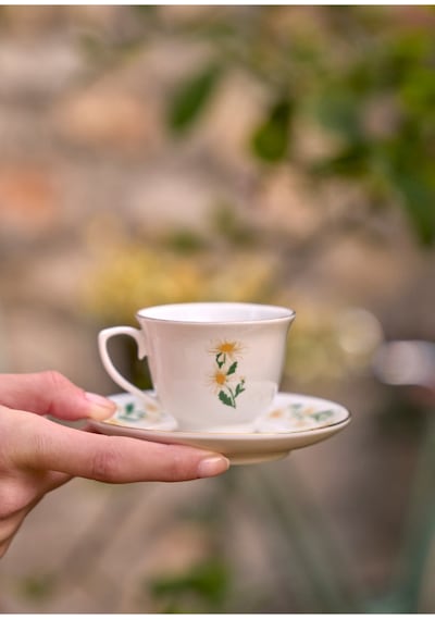 Bella Maison Daisy 2'li Kahve Fincanı Seti Krem 90 Cc Krem
