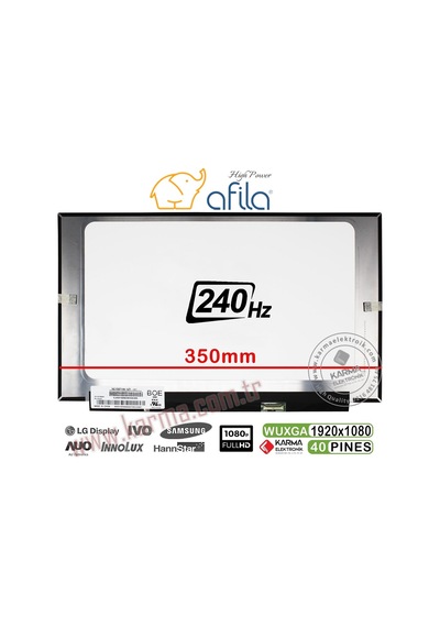 15.6" Narrow 40pin Slim 1920 1080p Fhd Ips 240hz Notebook Lcd Ekran - Panel Ne156fhm-nz1 V8.0 Dar Soket