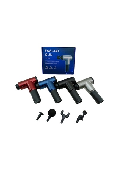 Masaj Tabancası Aleti 4pcs Başlık 6 Kademe Hız Seviyesi Usb Şarjlı Renkli Çok Renkli