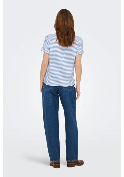 Jdy Jdysıssy Kadın Basic T-shirt Kısa Kollu O-neck T-shirt Açık Mavi