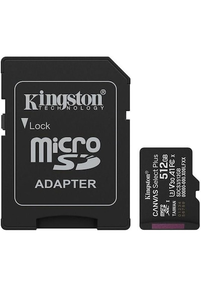Kıngston 512gb Canvas Select Plus Sdcs3/512gb Mıcro-sd Hafıza Kartı