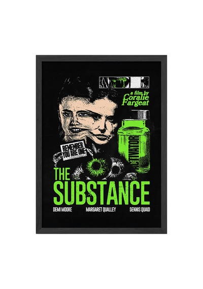 Substance Siyah Ahşap Çerçeveli Poster, Film Duvar Tablosu