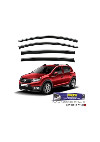 Dacia Sandero Stepway Kromlu Cam Rüzgarlığı 4lü 2013-2020