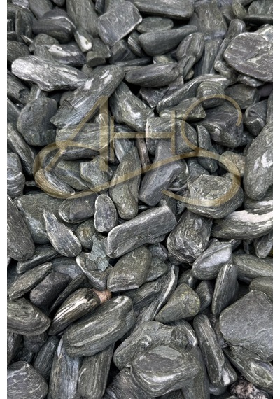Green Angel Dolomit Çakıl Taşı Yeşil Beyaz Çizgili 3-6 Cm 5 Kg Dekoratif Bahçe Saksı Akvaryum Taşı