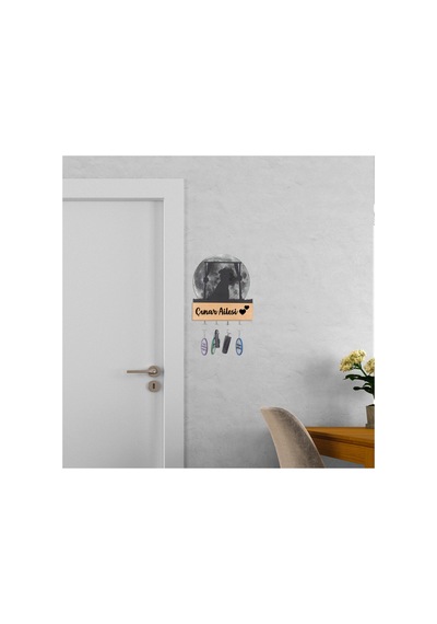 Led Işıklı Pleksi Dolunay Kişiselleştirilebilir Biblo Mariage Sarılan Gelin Damat Anahtar Askılı Gri - 737336431 Gri