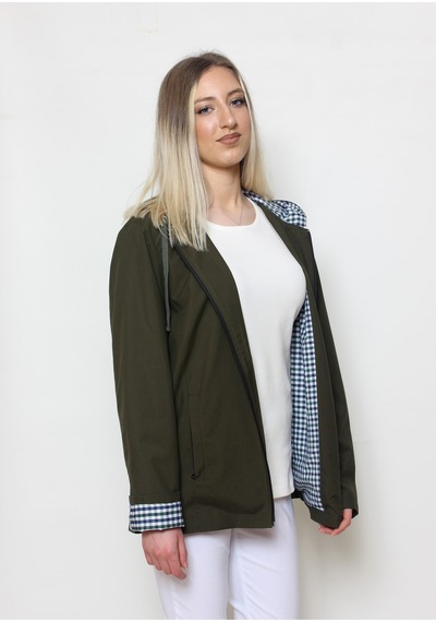 CottonCool Kadın Haki Su Geçirmez Yağmurluk Rüzgarlık