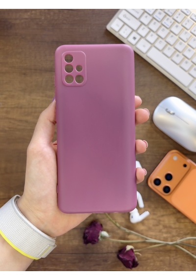 Samsung Galaxy A51 Uyumlu Kamera Korumalı Darbeye Dayanıklı Renk Atmayan Fab Silikon Kılıf Mor