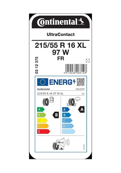 Continental 215/55R16 97W XL Fr Ultracontact Yaz Lastiği 2025