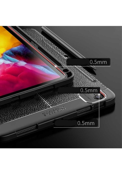 Apple Uyumlu iPad Air 5. Nesil 2022 10.9'' Inç M1 Deri Görünümlü Kalem Yuvalı Uyku Modlu Lüx Kılıf Kılıf