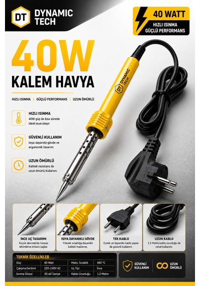 40w Profesyonel Lehim Makinesi Kalem Havya