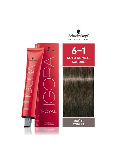 Lexroo Igora Royal Saç Boyası 60ml-no - 6.1 Küllü Koyu Kumral