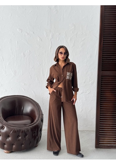 Verymoda Fitilikadife Pantolon F1996 Kahve