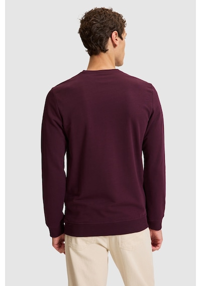 U.S. Polo Assn. Erkek Bordo Bisiklet Yaka Regular Fit Basic Sweatshirt 50333273-vr180 Dark Plum