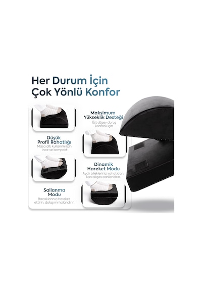 Ergonomik Ayak Yastığı Desteği Sünger Ayak Dinlendirme İçin Yastık, Ofis Ve Ev Kullanımı İçin Rahatlatıcı Ayak Uzatma Destek Pedi, Uzun Süre Oturanlar İçin Konforlu Ayak Destek Minderi