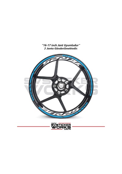 Yamaha Yzf-r25 Jant Sticker Dış Ve İç Set Sticker Jant Şeridi Mavi