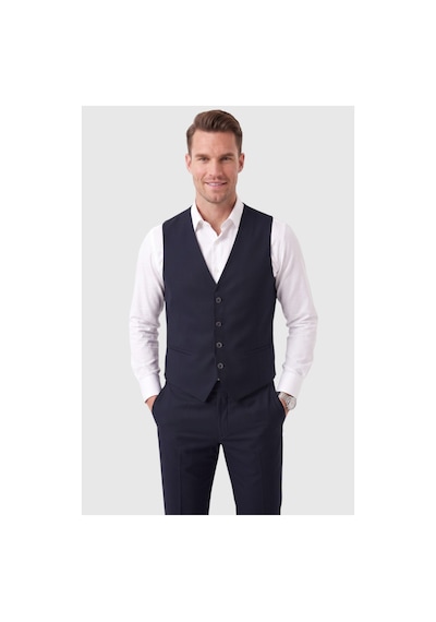 Deepsea Erkek Slim Fit Dar Kesim 3'lü Koyu Lacivert Takım Elbise Yelekli Çift Düğme Çift Yırtmaç Takım 2600509 Deepsea Erkek Slim Fit Dar Kesim 3'lü Koyu Lacivert Takım Elbise Yelekli Çift Düğme Çift Yırtmaç Takım 2600509