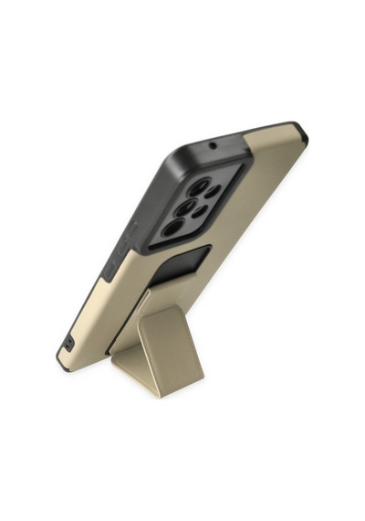 Samsung Galaxy  Uyumlu  A53 5g Kılıf Mega Standlı Silikon - Gold