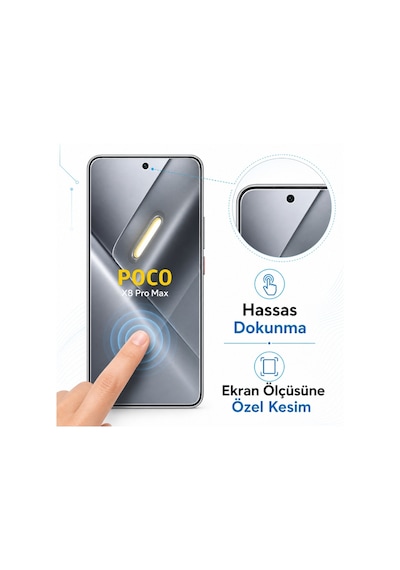 Poco X8 Pro Max Ekran Koruyucu 9h Sertlik Nano Parlak