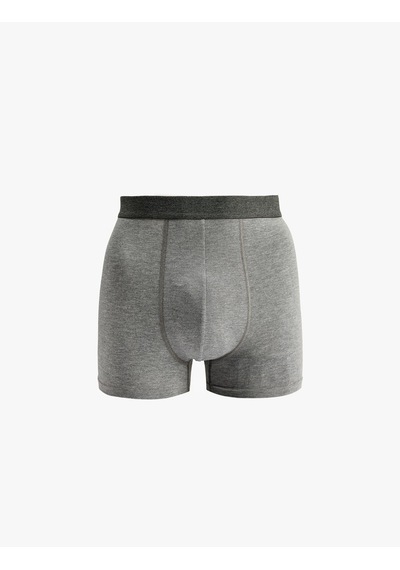 Koton Normal Bel Rahat Kalıp Modal Kumaş Basic Boxer Koyu Gri Melanj 7wlm90010mk