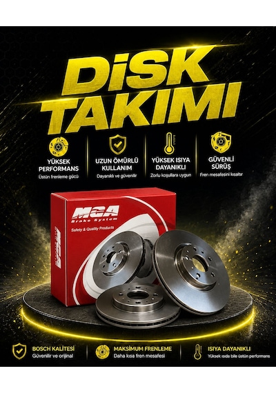 Mga Ford Focus Arka Fren Disk Takımı 1998-2005