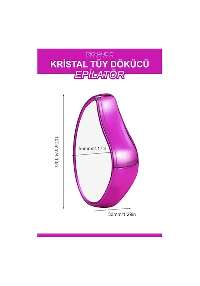 Kristal Tüy Dökücü Ağda Epilatör Crystal Eraser Epilasyon Aleti Tüy Silgisi Tüy Alıcı Fiziksel Pembe