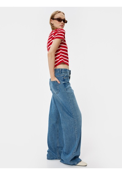 Koton Basic Tişört Kısa Kollu Bisiklet Yaka Slim Fit Kırmızı Çizgili 5wal10227ık Kırmızı Koton Basic Tişört Kısa Kollu Bisiklet Yaka Slim Fit Kırmızı Çizgili 5wal10227ık Kırmızı