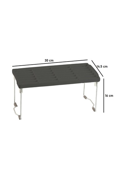 Dolap İçi Raf Organizeri 14,5x30x16 Cm Plastik Gri Diğer