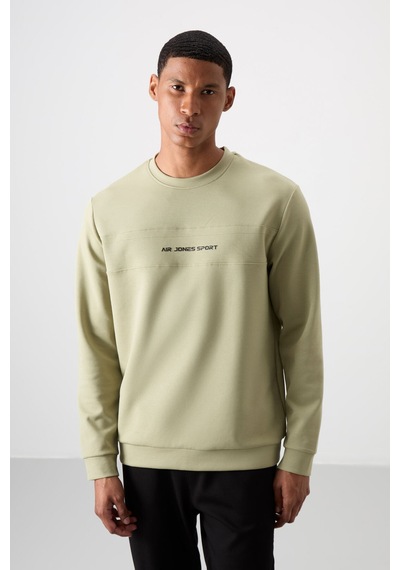 Tommy Life Çağla - Siyah Pamuklu Kalın Yumuşak Dokulu Comfort Fit Baskılı Erkek Eşofman Takım - 85253 Yeşil - Siyah