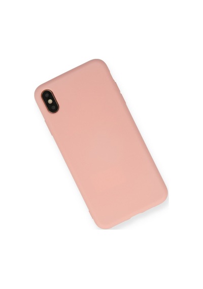İphone Xs Max Kılıf Nano İçi Kadife Silikon - Pembe