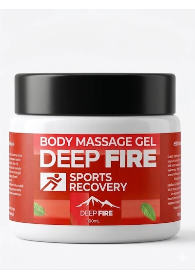 Deep Fıre 3 Kavanoz Vücut Masaj Jeli Sports Recovery Body Massage Gel 3x100 Mg