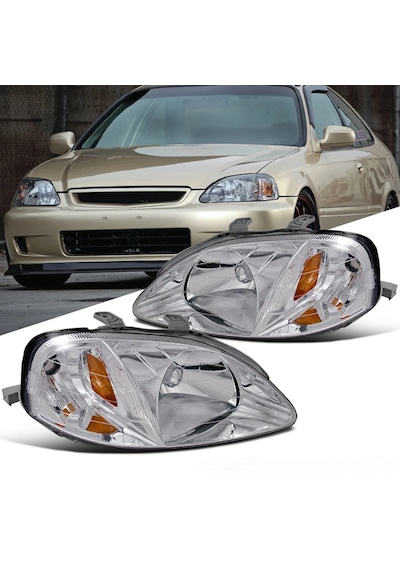 Honda Civic 2000-sedan H.b Krom Usdm Ön Far