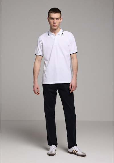 Colin's Colins Regular Fit Polo Yaka Düz Erkek Beyaz Kısa Kol Tişört Cl1080027 Q1.v2 Wht