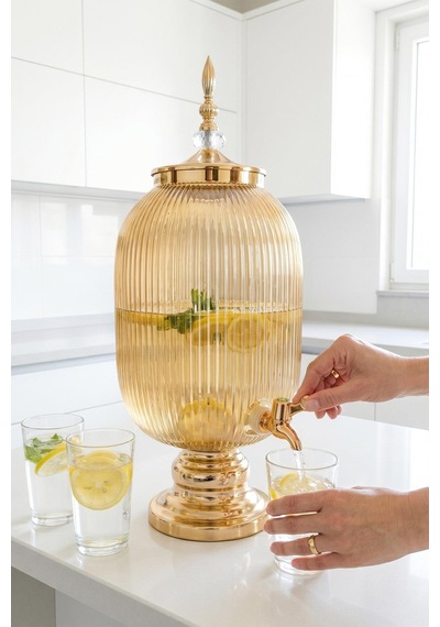 Cam Sebil - Yağlık, Şerbetlik, Sürahi - 6 Litre, 50 Cm-7