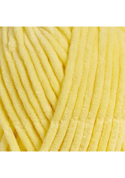 Kadife Örgü İpi 50gr %100 Polyester Yumuşak Pofuduk Açık Sarı
