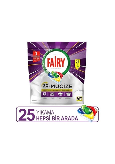 Mucize Bulaşık Makinesi Deterjanı Kapsülü/tableti 25 Yıkama